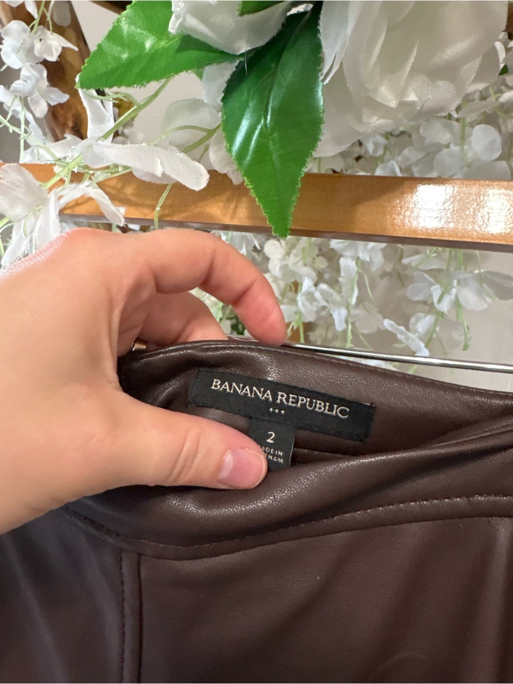 Banana Republic Brown  Leather Maxi Skirt - Picture 4 of 7